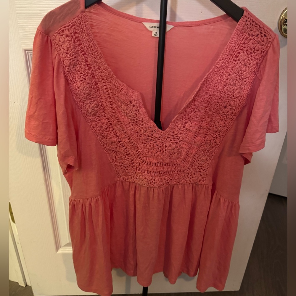 Lucky Brand pink Knit Top